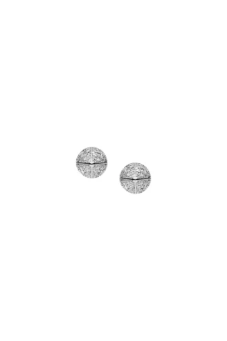 dx1658040 gioielli Orecchini a bottone in ottone argentato
