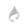 dx1659040 gioielli Anello a fascia in ottone argentato dx1659040 gioielli Anello a fascia in ottone argentato