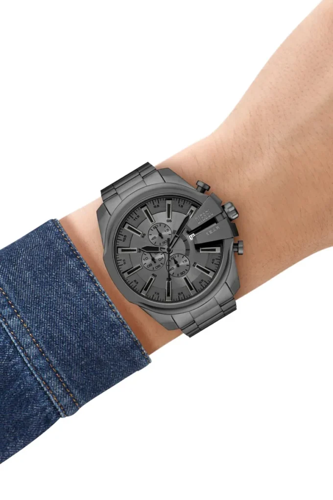 dz4676 Diesel Mega Chief Slim Chronograph Orologio in acciaio inossidabile grigio dz4676 Diesel Mega Chief Slim Chronograph Orologio in acciaio inossidabile grigio