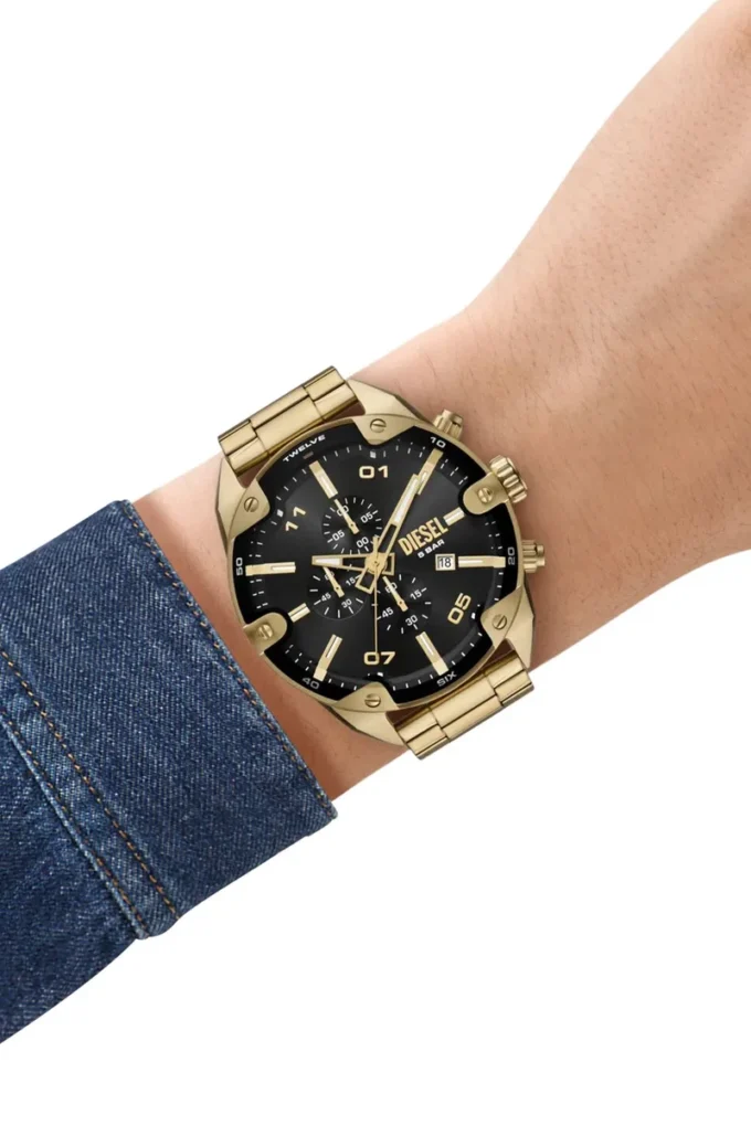 dz4678 Orologio Diesel Spiked Chronograph in acciaio inossidabile color oro dz4678 Orologio Diesel Spiked Chronograph in acciaio inossidabile color oro