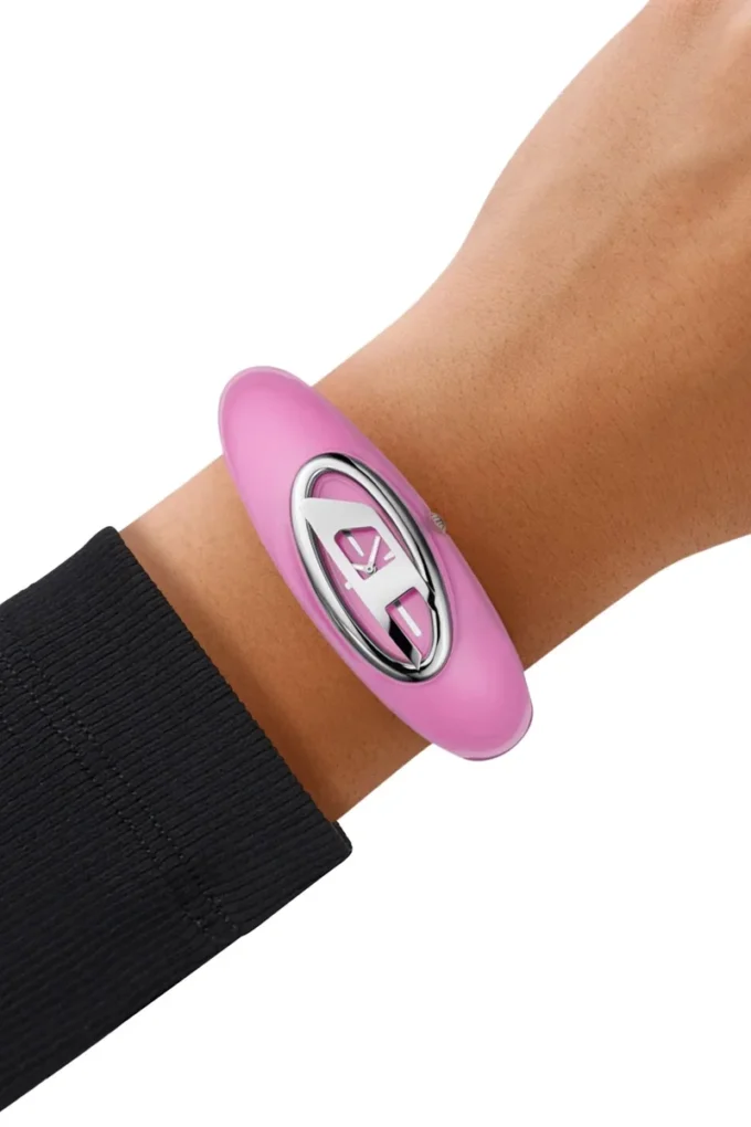 dz5617 orologio Diesel Wonder-D Orologio con due lancette in resina e nylon rosa dz5617 orologio Diesel Wonder-D Orologio con due lancette in resina e nylon rosa