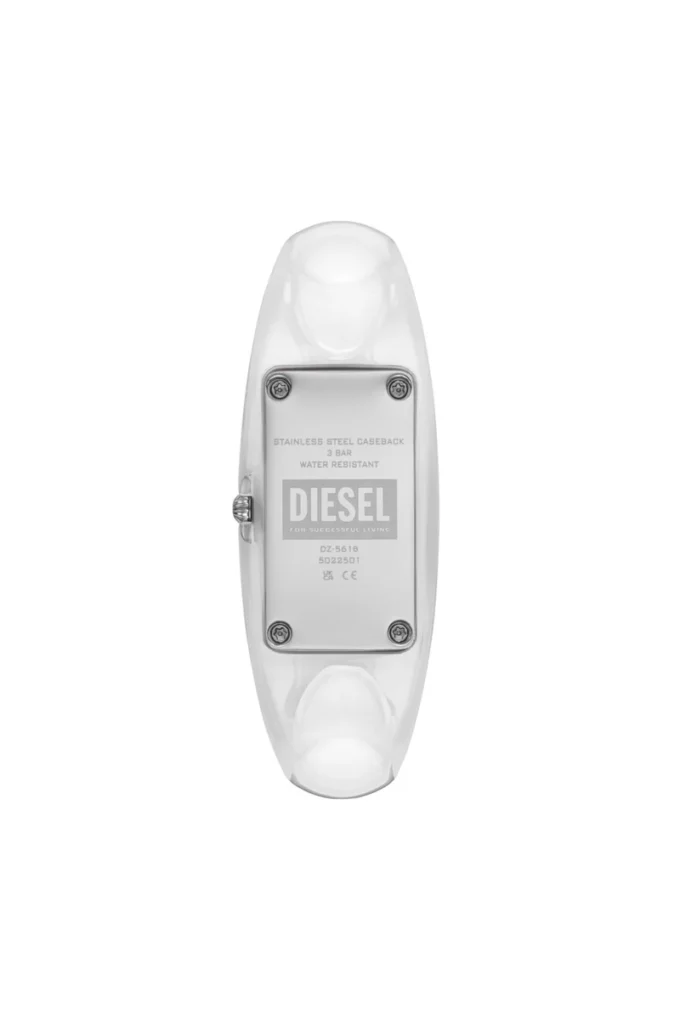 dz5618 orologio Diesel Wonder-D Orologio bianco con due lancette in resina e nylon dz5618 orologio Diesel Wonder-D Orologio bianco con due lancette in resina e nylon