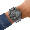 dz7487 Diesel Mr. Daddy Slim Multi Movement Grigio Orologio in acciaio inossidabile