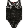 ezzy-utlt Body in nylon con disegno in pizzo ezzy-utlt Body in nylon con disegno in pizzo
