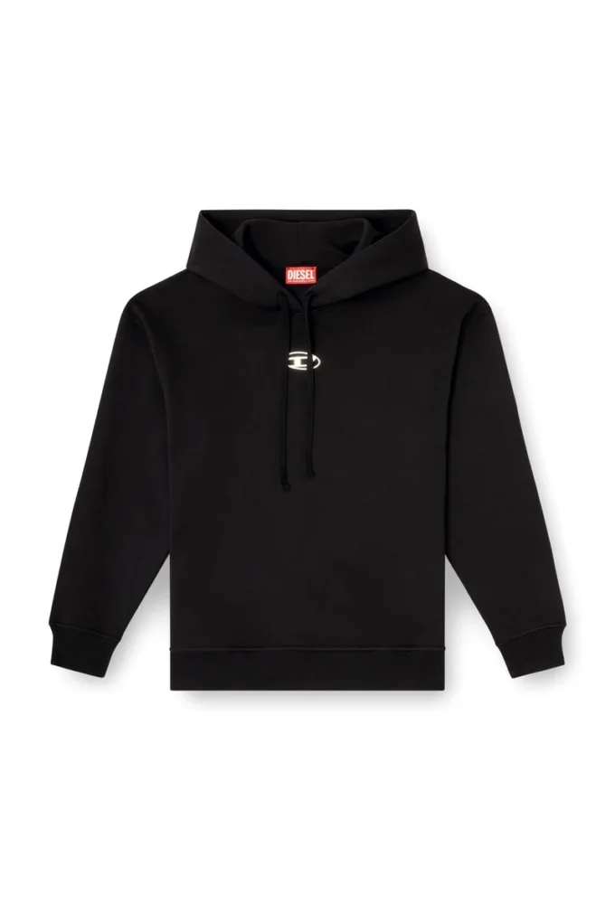 f-buxt-hood-od Felpa con cappuccio con logo Oval D effetto metallico f-buxt-hood-od Felpa con cappuccio con logo Oval D effetto metallico