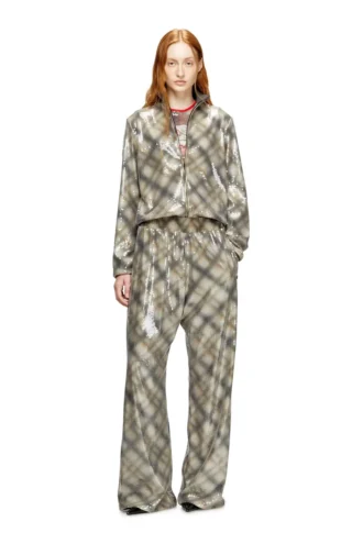 f-erequins Maglione con paillettes e motivo a quadri