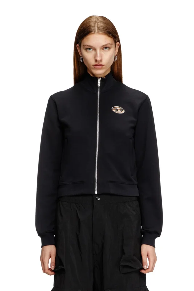 f-flacin Felpa con zip e logo cut-out f-flacin Felpa con zip e logo cut-out