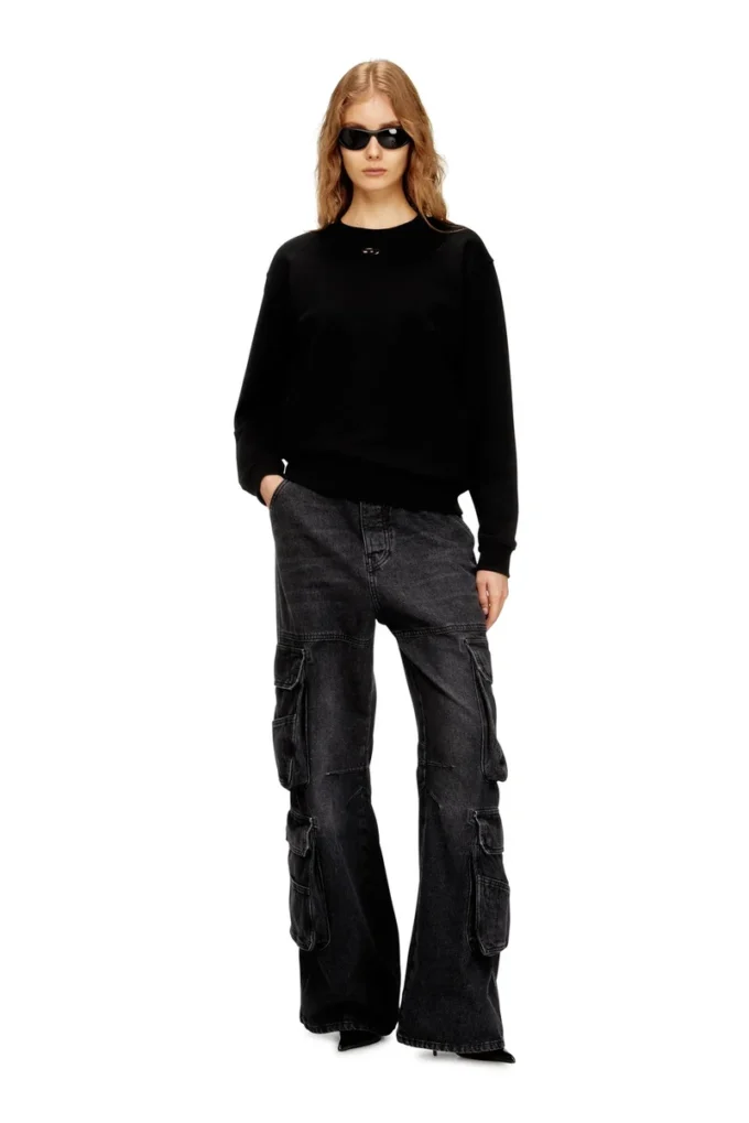 f-normy-od Felpa in cotone con ricamo ovale D f-normy-od Felpa in cotone con ricamo ovale D