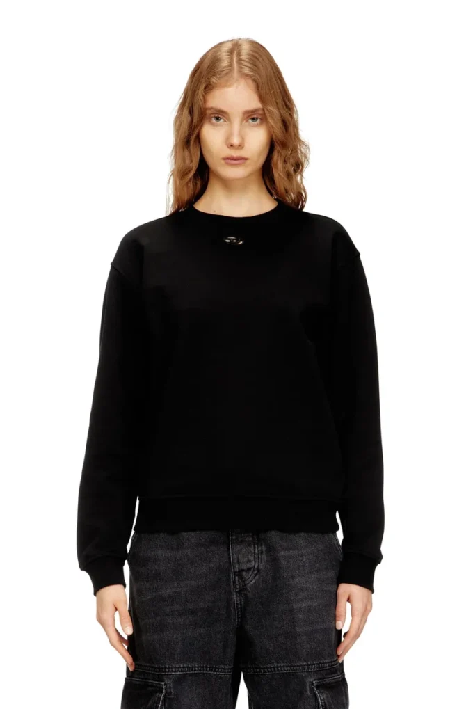 f-normy-od Felpa in cotone con ricamo ovale D f-normy-od Felpa in cotone con ricamo ovale D