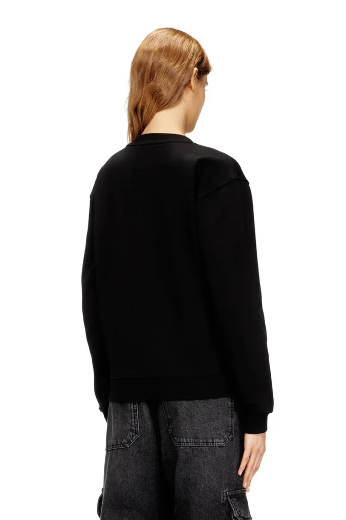 f-normy-od Felpa in cotone con ricamo ovale D f-normy-od Felpa in cotone con ricamo ovale D