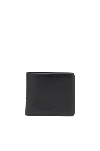flag-d bi-fold coin s 3d Portafoglio in pelle a doppia piega con logo in rilievo