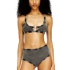 florence-dnm Reggiseno morbido in cotone a costine con gioiello Oval D florence-dnm Reggiseno morbido in cotone a costine con gioiello Oval D