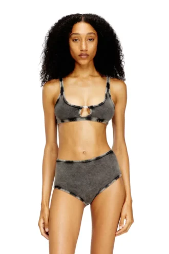 florence-dnm Reggiseno morbido in cotone a costine con gioiello Oval D