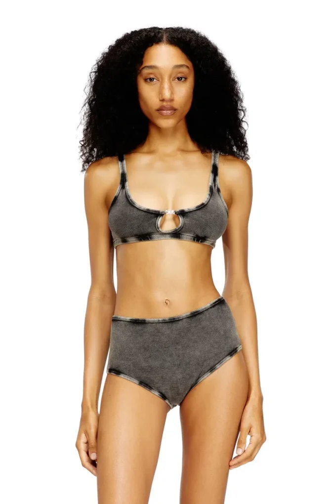 florence-dnm Reggiseno morbido in cotone a costine con gioiello Oval D florence-dnm Reggiseno morbido in cotone a costine con gioiello Oval D