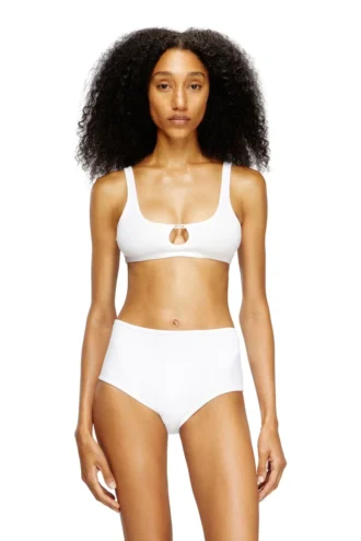 florence-dnm Reggiseno morbido in cotone a costine con gioiello Oval D