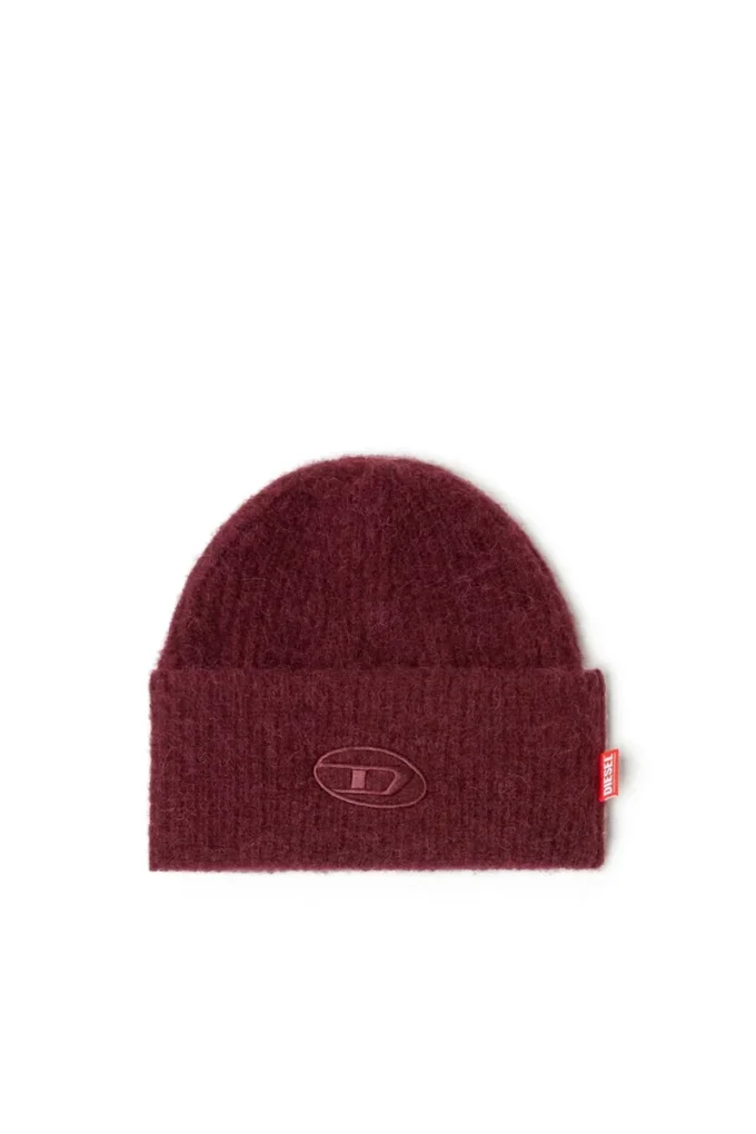 fr-k-lollo-hat Berretto bordeaux con ricamo Oval D