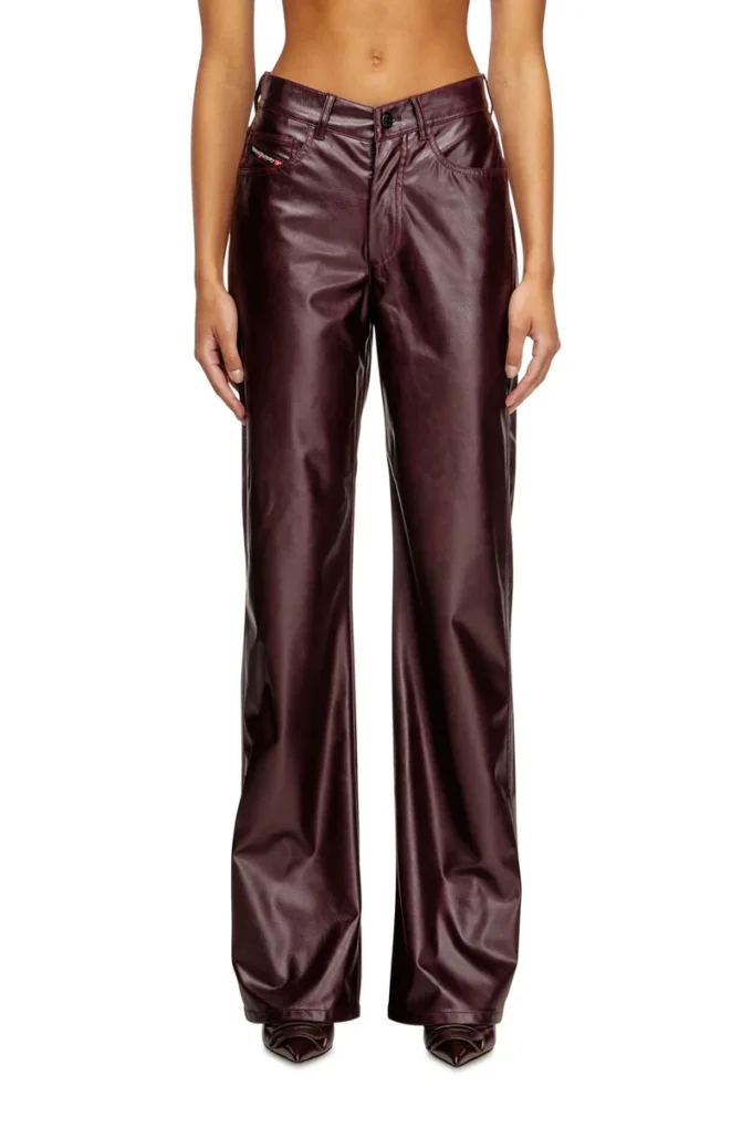 fr-p-lain Pantaloni bordeaux in tessuto rivestito fr-p-lain Pantaloni bordeaux in tessuto rivestito