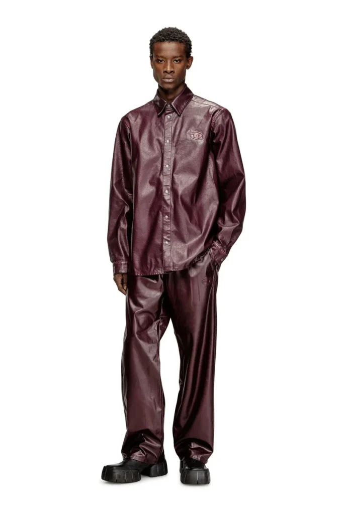 fr-s-simply Camicia con logo bordeaux