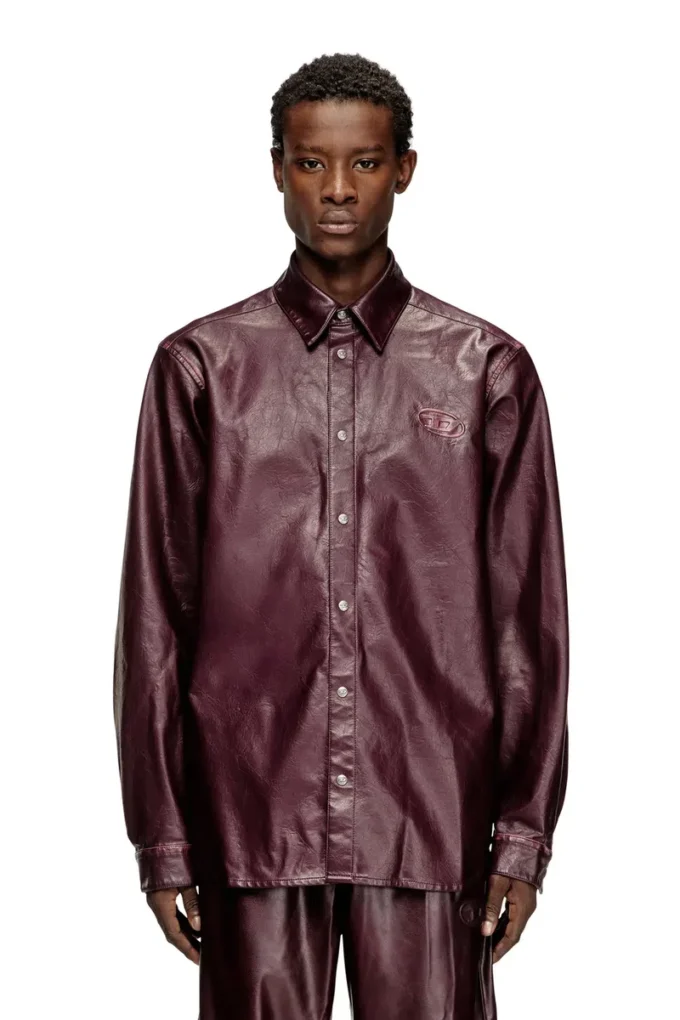 fr-s-simply Camicia con logo bordeaux