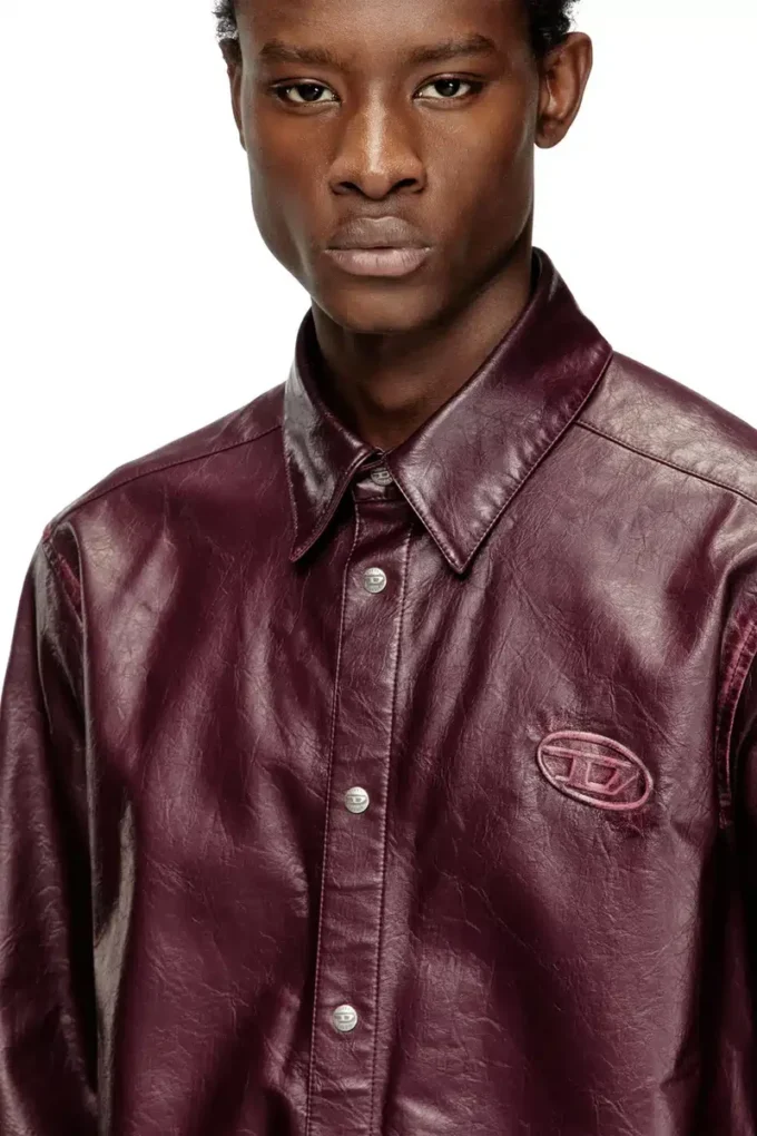 fr-s-simply Camicia con logo bordeaux