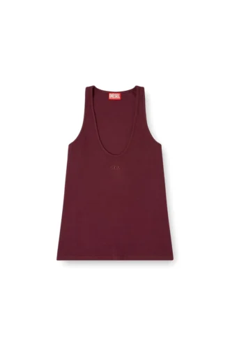 fr-t-ipsya Canotta bordeaux con dettaglio Oval D