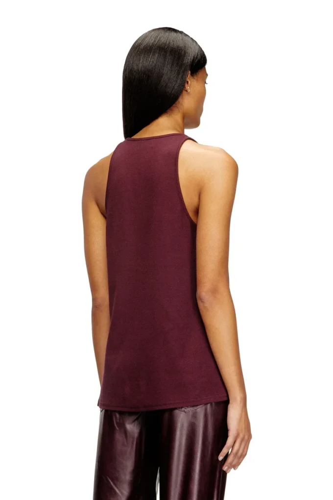 fr-t-ipsya Canotta bordeaux con dettaglio Oval D fr-t-ipsya Canotta bordeaux con dettaglio Oval D