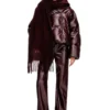 fr-s-olid Sciarpa in lana jacquard bordeaux