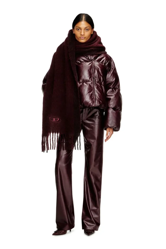 fr-s-olid Sciarpa in lana jacquard bordeaux