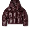 fr-w-illey Piumino con cappuccio bordeaux in tessuto rivestito fr-w-illey Piumino con cappuccio bordeaux in tessuto rivestito