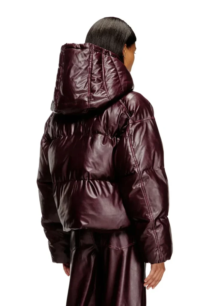 fr-w-illey Piumino con cappuccio bordeaux in tessuto rivestito fr-w-illey Piumino con cappuccio bordeaux in tessuto rivestito