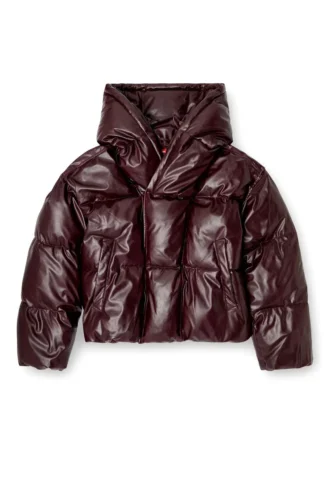 fr-w-myley Piumino con cappuccio bordeaux
