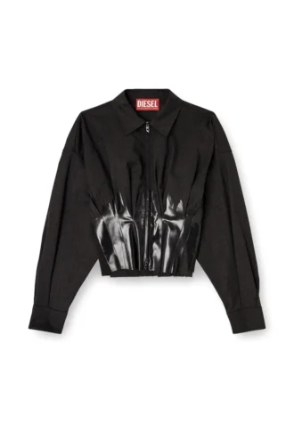g-anbu Giacca-camicia sartoriale con pieghe rivestite