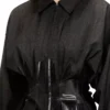 g-anbu Giacca-camicia sartoriale con pieghe rivestite g-anbu Giacca-camicia sartoriale con pieghe rivestite