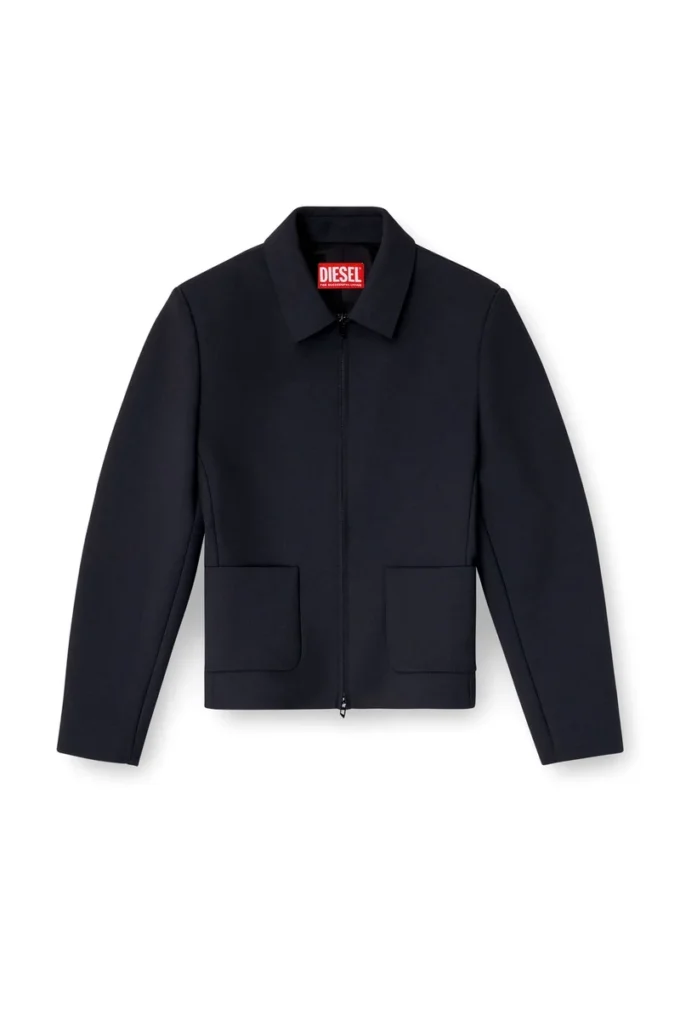 g-cesara-bond Giacca con colletto in tessuto neoprene accoppiato