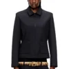 g-cesara-bond Giacca con colletto in tessuto neoprene accoppiato