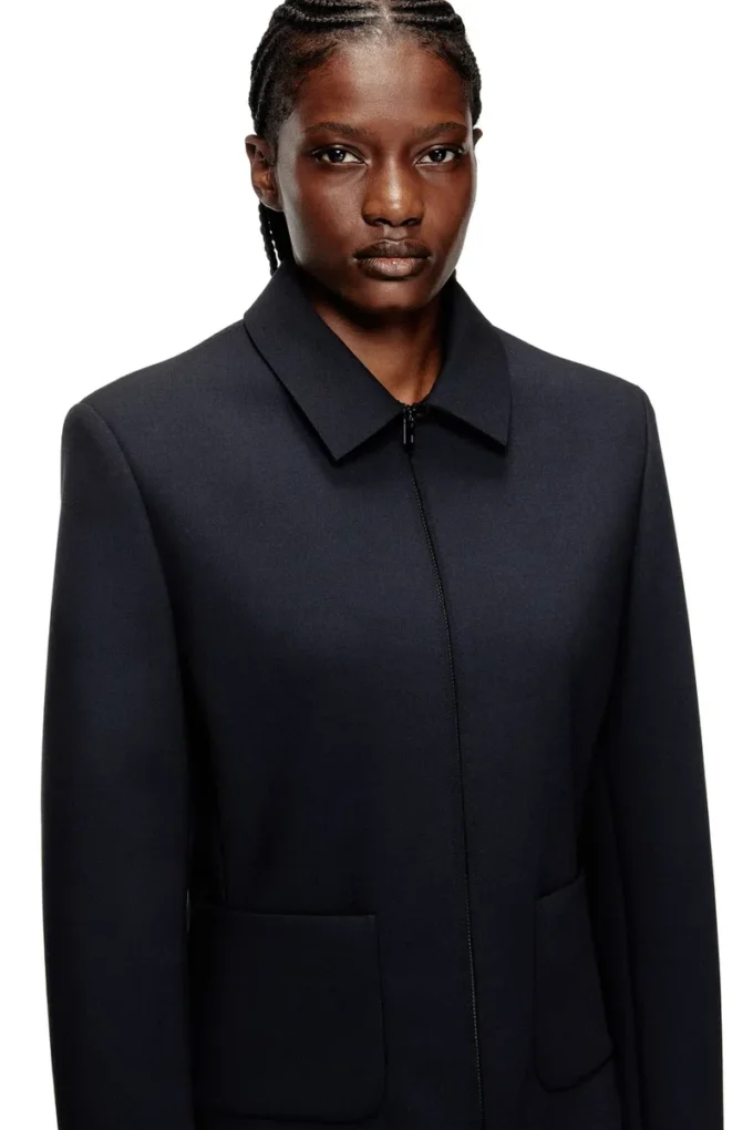 g-cesara-bond Giacca con colletto in tessuto neoprene accoppiato