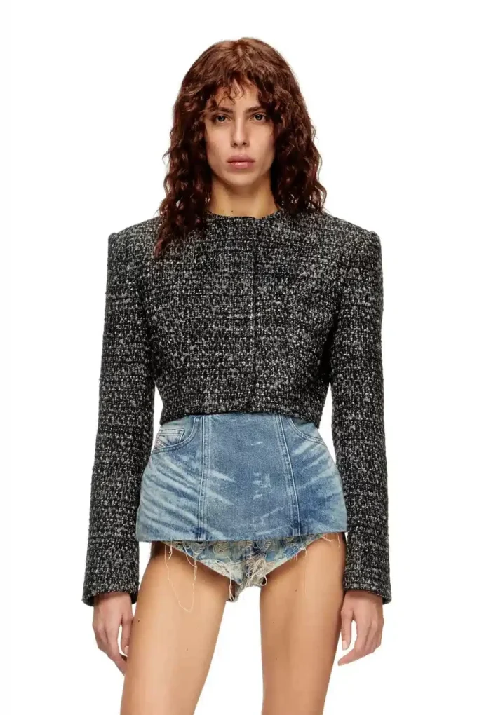 g-crop-g Giacca corta in tessuto bouclé