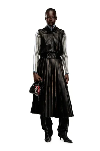 g-inko Gilet bomber con effetto consumato