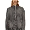 Giacca con cappuccio Thugjack in denim slavato Giacca con cappuccio Thugjack in denim slavato