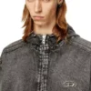 Giacca con cappuccio Thugjack in denim slavato Giacca con cappuccio Thugjack in denim slavato