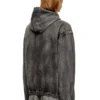 Giacca con cappuccio Thugjack in denim slavato Giacca con cappuccio Thugjack in denim slavato