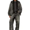 Giacca con cappuccio Thugjack in denim slavato Giacca con cappuccio Thugjack in denim slavato