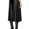Gonna midi o-mori in nylon svasato Gonna midi o-mori in nylon svasato