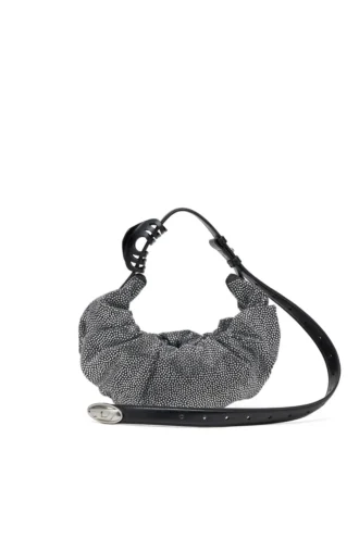 grab-d hobo s Borsa hobo arricciata Grab-D S-Small in denim cristallo