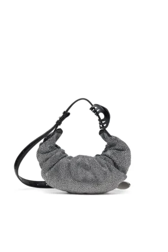 grab-d hobo s Borsa hobo arricciata Grab-D S-Small in denim cristallo