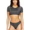 irma-gft T-shirt corta con effetto metallizzato irma-gft T-shirt corta con effetto metallizzato