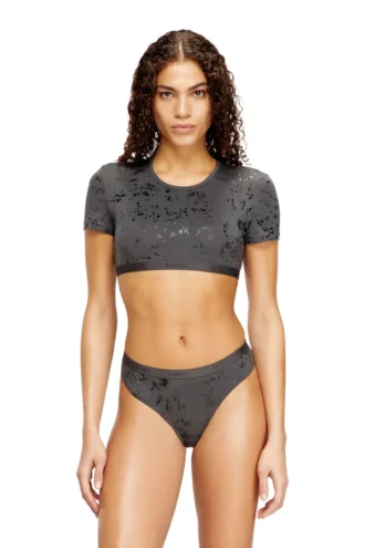 irma-gft T-shirt corta con effetto metallizzato