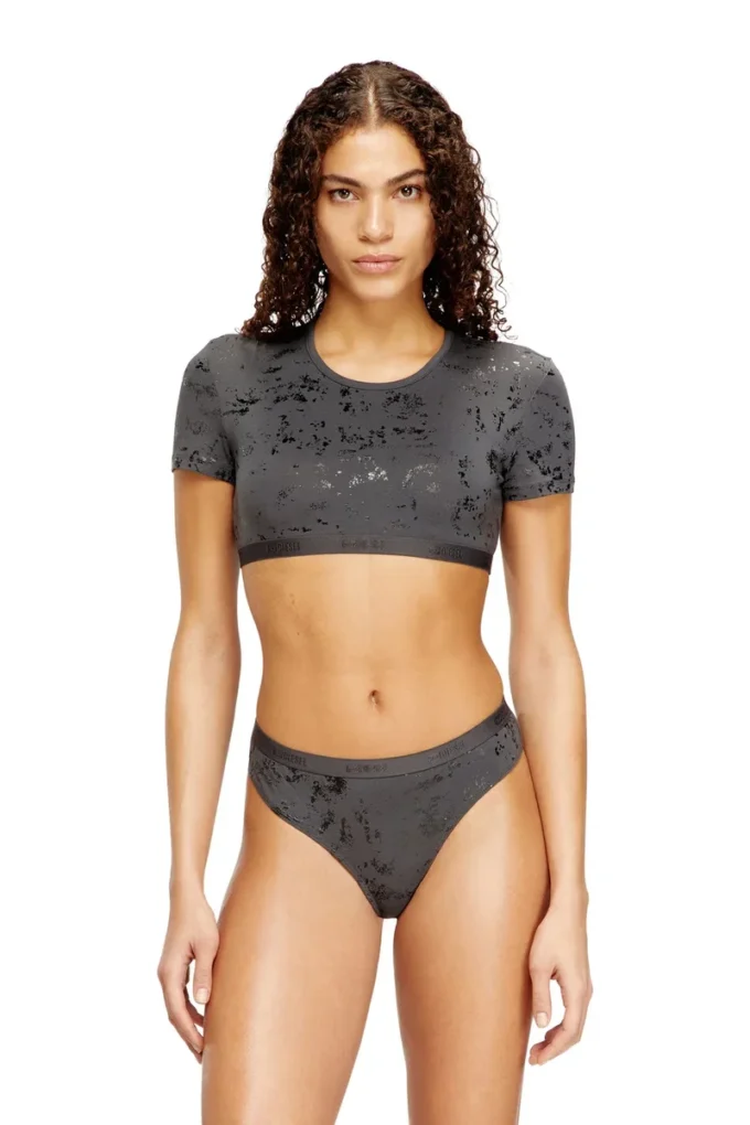 irma-gft T-shirt corta con effetto metallizzato irma-gft T-shirt corta con effetto metallizzato