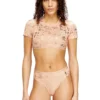 irma-gft T-shirt corta con effetto metallizzato irma-gft T-shirt corta con effetto metallizzato
