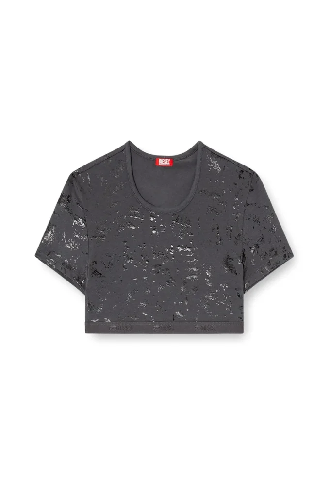 irma-gft T-shirt corta con effetto metallizzato irma-gft T-shirt corta con effetto metallizzato